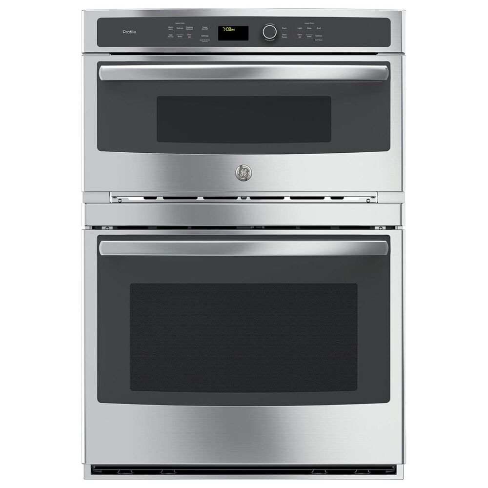 GE Profile 2- Piece Kitchen Bundle with a 30" Gas Cooktop and a 30" Built-In Combination Microwave/Wall Oven in Stainless Steel, , large