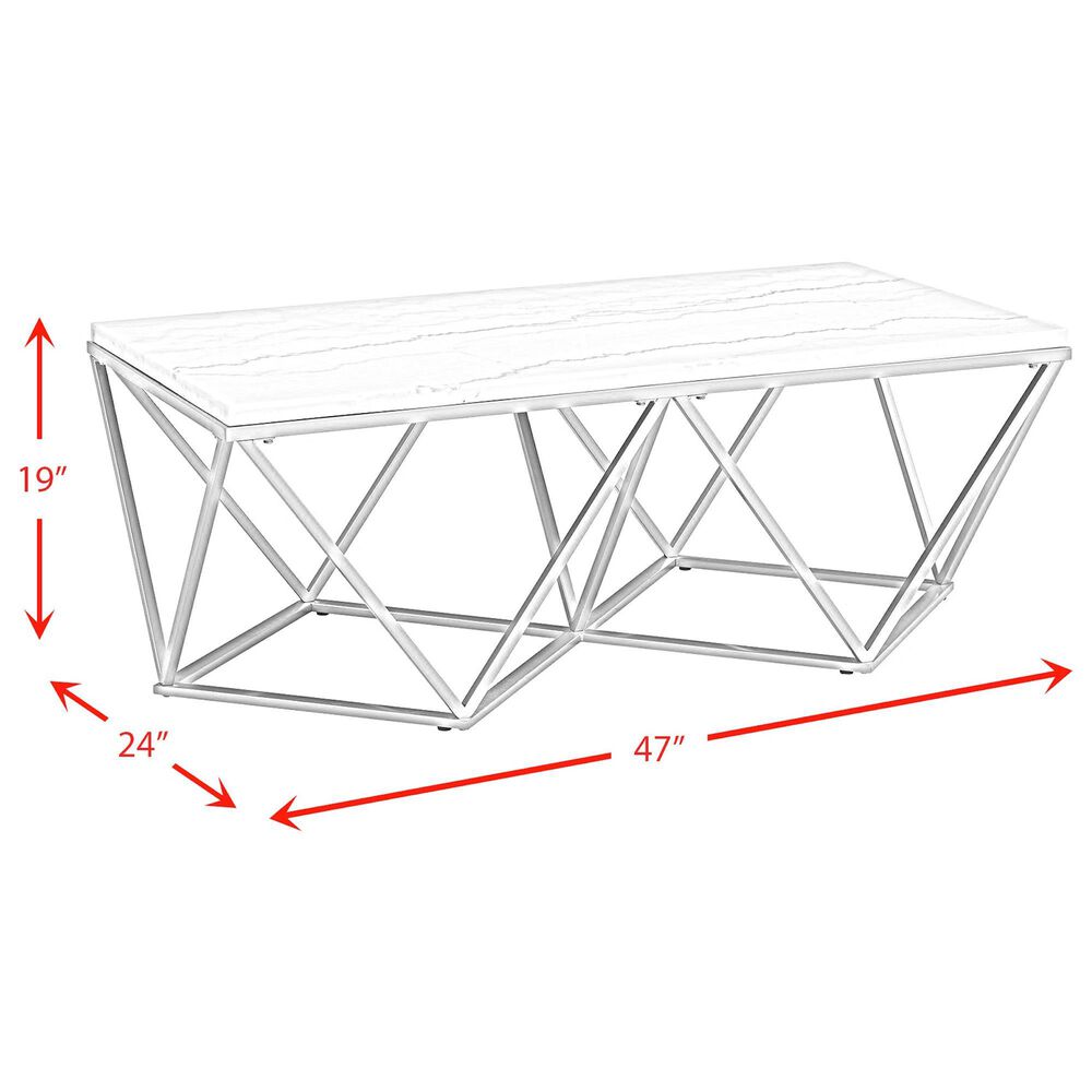 Mayberry Hill Riko Coffee Table in Gold and White, , large