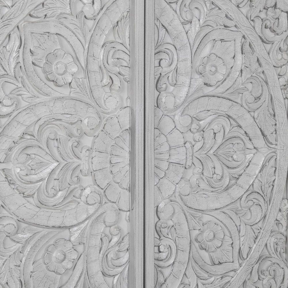 Urban Home Boho Chic Wardrobe Chest in Washed White, , large