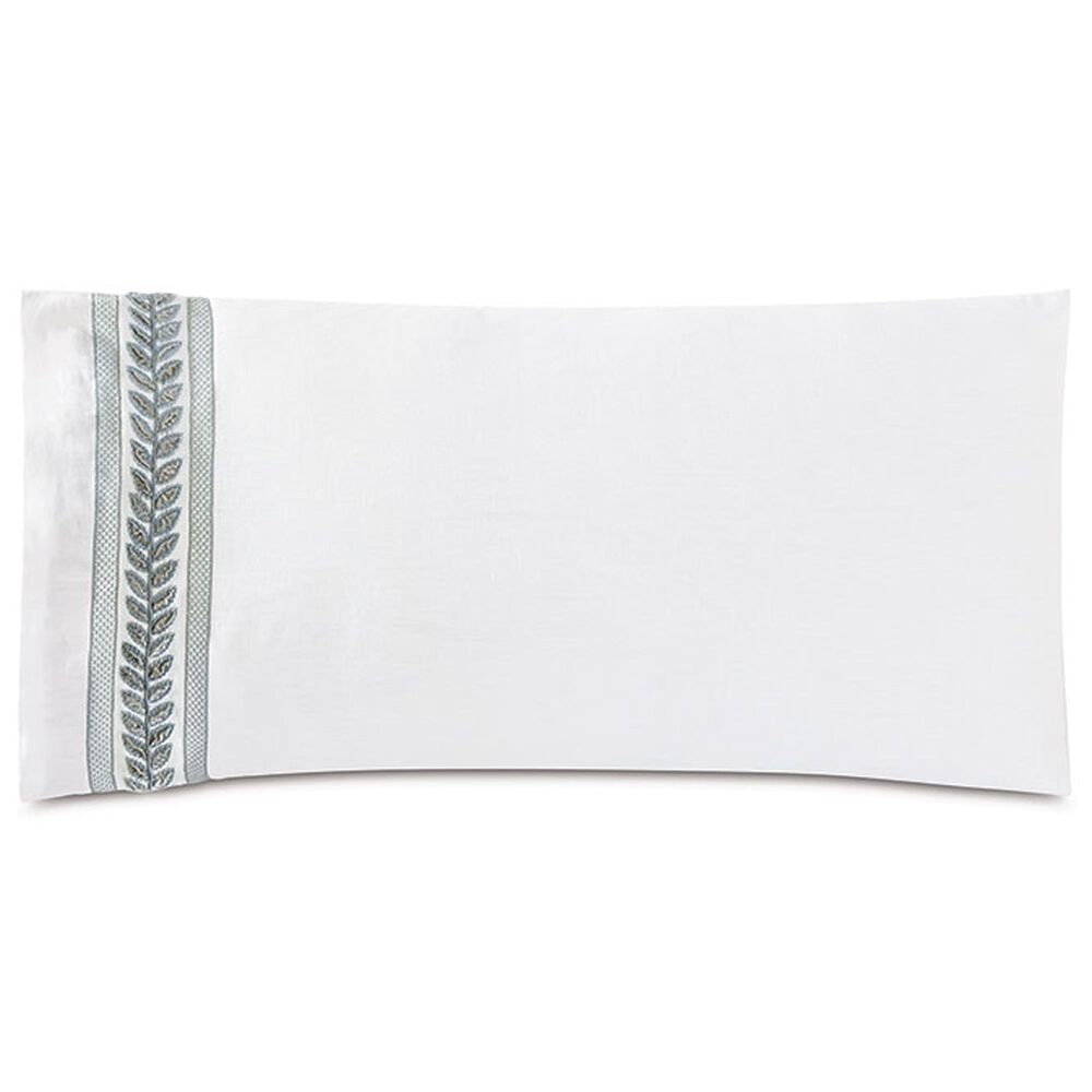 Eastern Accents Amberlynn King Velvet Leaf Left Sham in Breeze White, , large