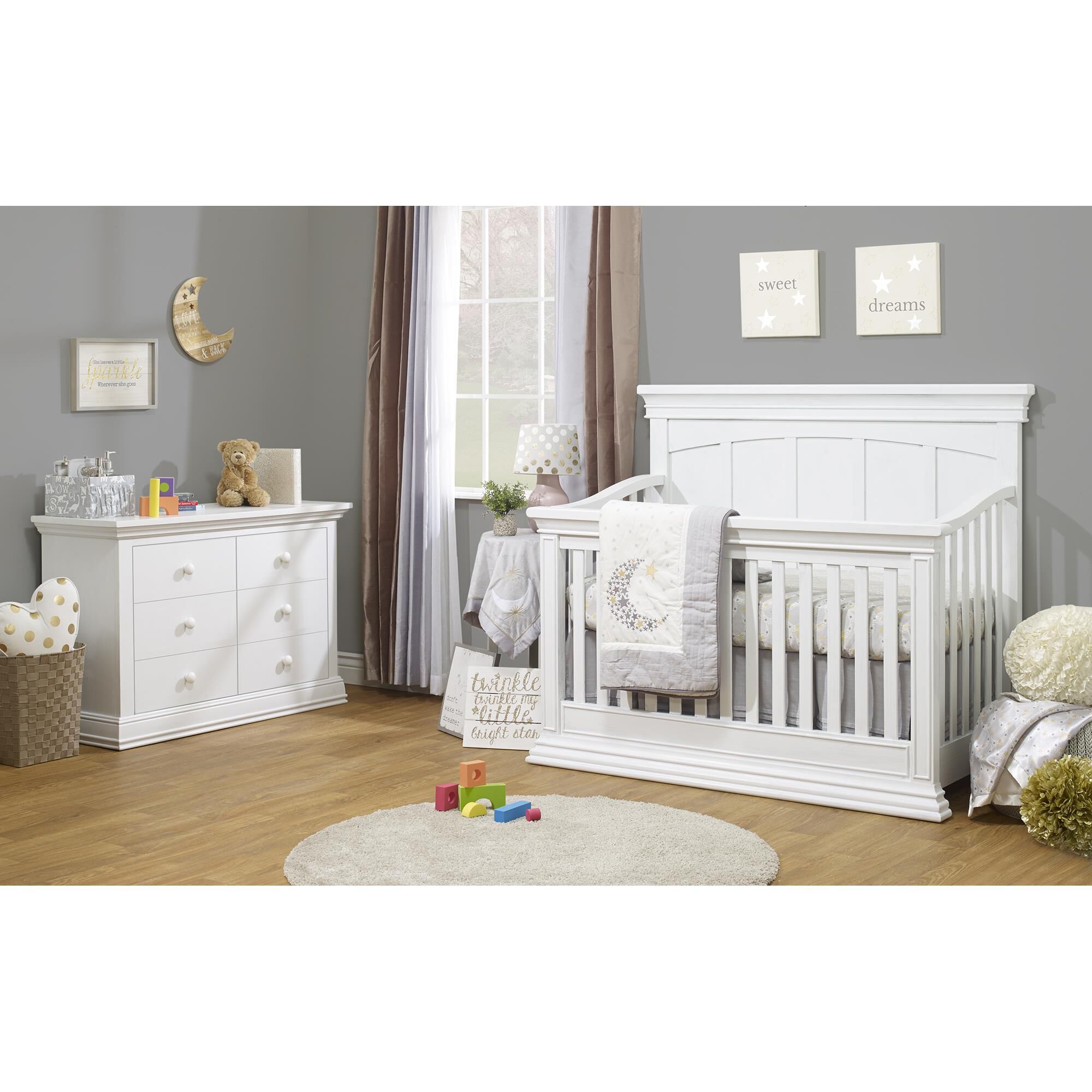 White crib sets top furniture