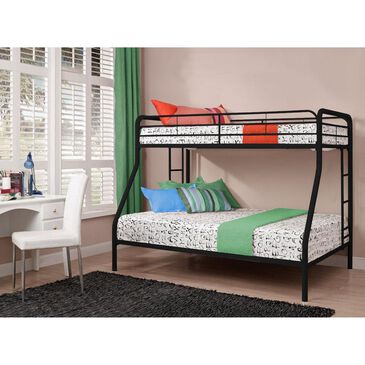 Dorel Twin over Full Metal Bunk Bed in Black, , large