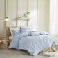 Hampton Park Brooklyn 7-Piece Full/Queen Cotton Jacquard Comforter Set in Blue, , large