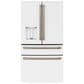 Cafe 27.8 Cu. Ft. Capacity 4-Door Smart French Door Refrigerator in Matte White, , large