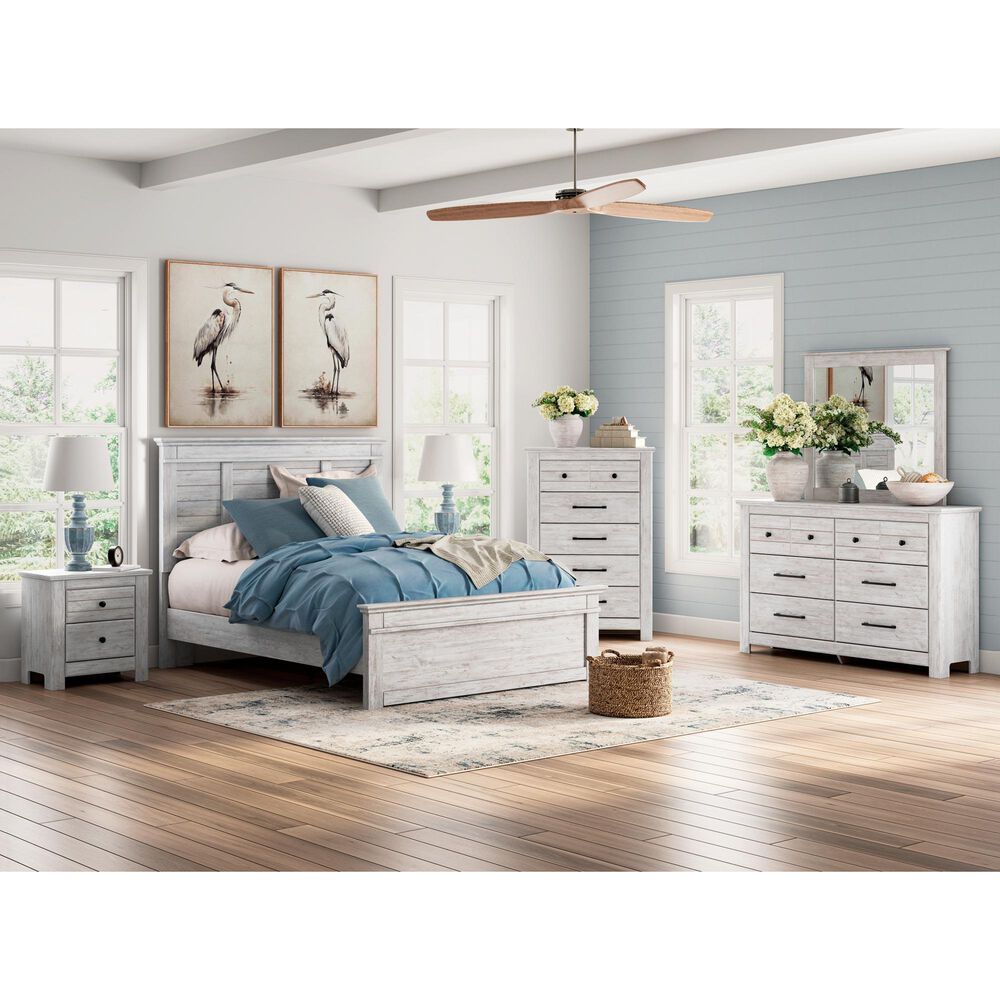 Ashley Makidern 4 Piece Queen Panel Bedroom Set in Whitewash, , large