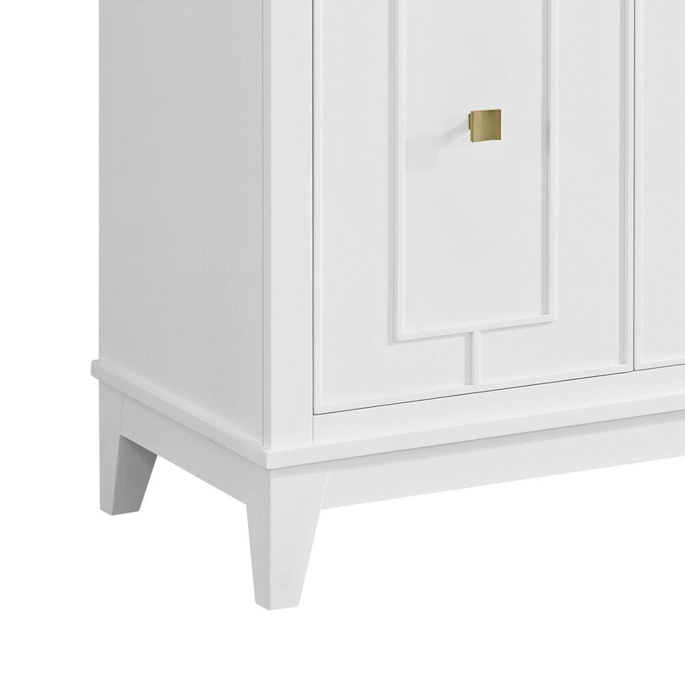 37B Kinsale 36" Single Bathroom Vanity Cabinet in Bright White with White Composite Stone Top and Backsplash, , large