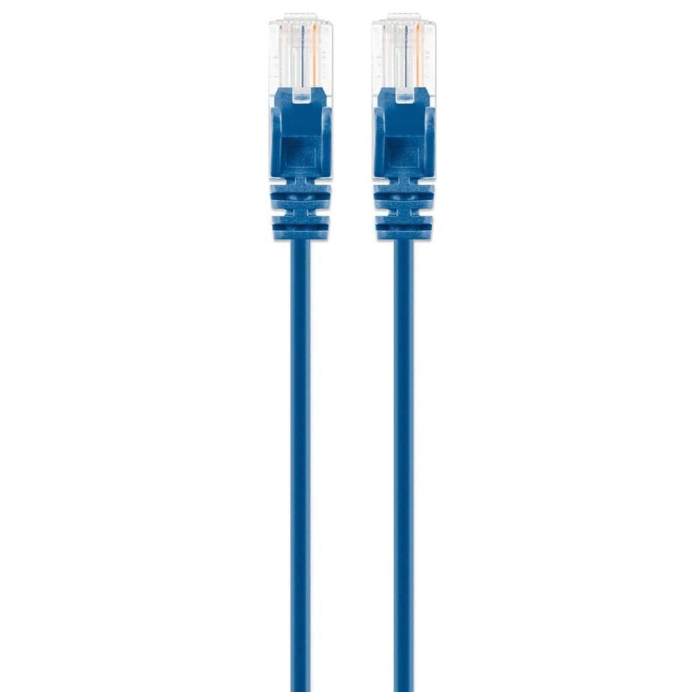 Intellinet Cat6 UTP Slim Network Patch Cable 1m in Blue, , large