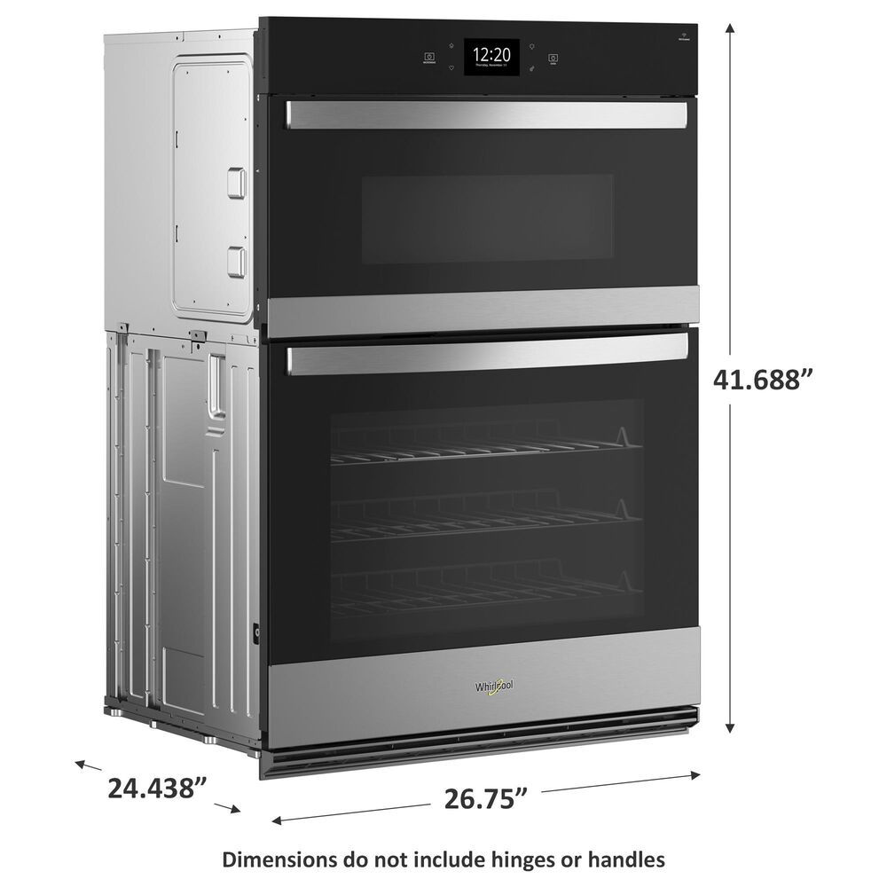 Whirlpool 27&quot; Wall Oven Microwave Combo with Air Fry in Fingerprint Resistant Stainless Steel, , large