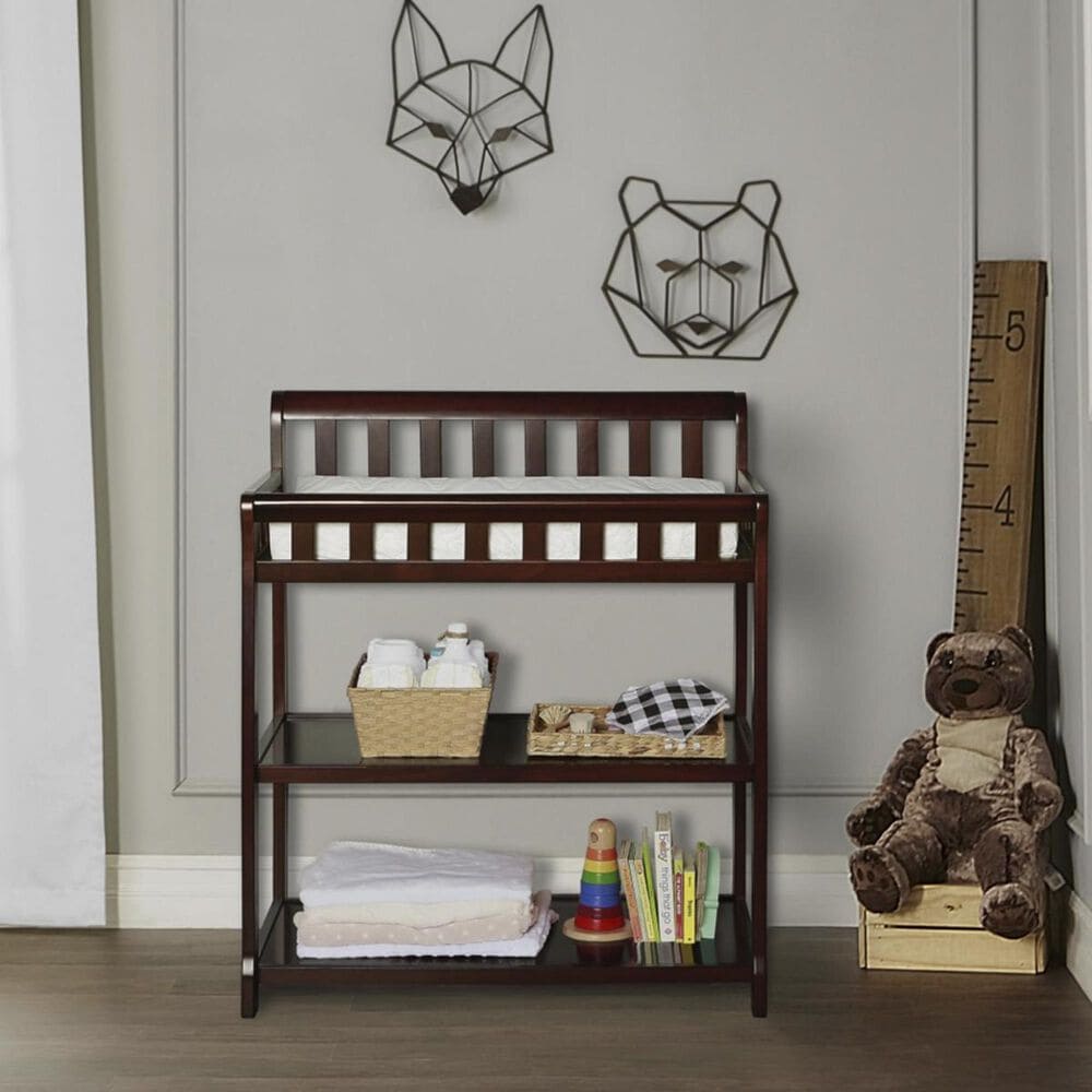 Evolur Ashton 2-in-1 Changing Table in Espresso, , large