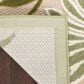 Nourison Aloha ALH33 2" x 6" Ivory and Green Indoor/Outdoor Runner, , large