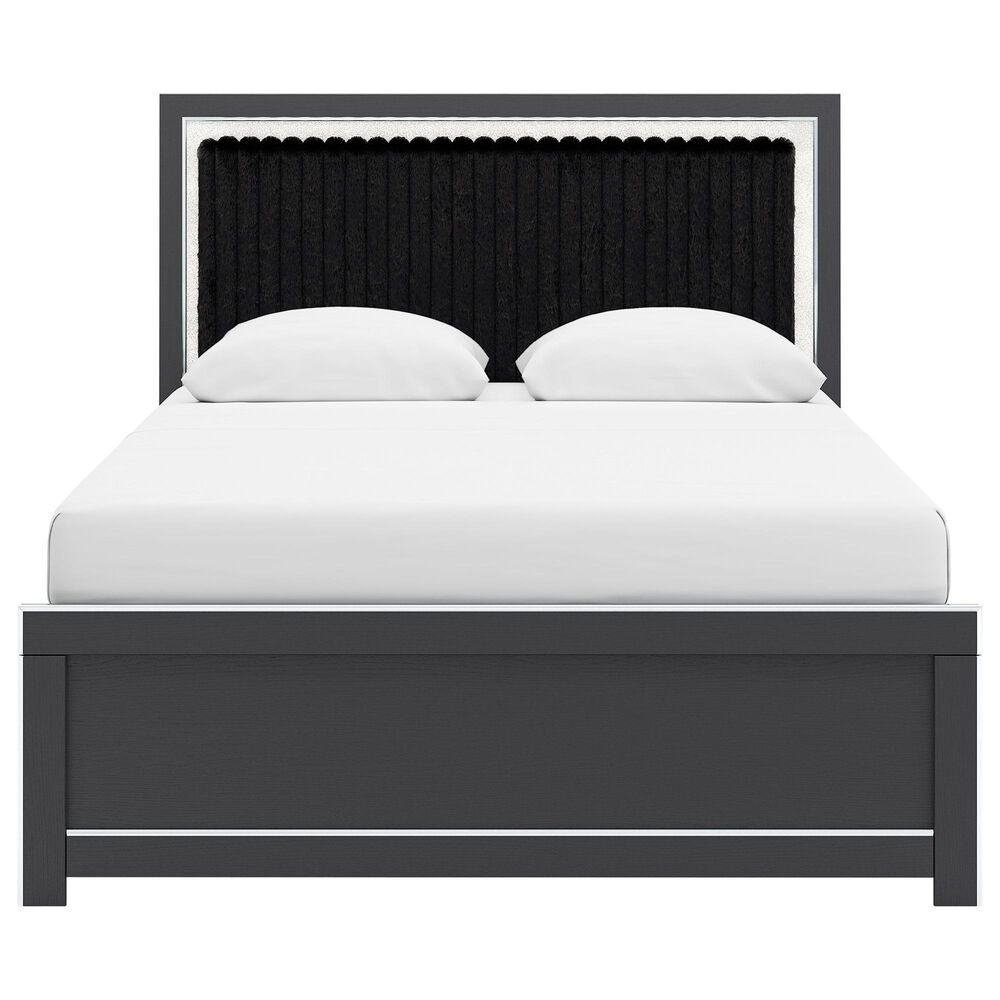Ashley Zuraleus 4-Piece Queen Panel Bedroom Set in Matte Black, , large