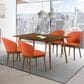 Blue River Westmont and Juno 5-Piece Dining Set with Orange Cushion in Walnut, , large