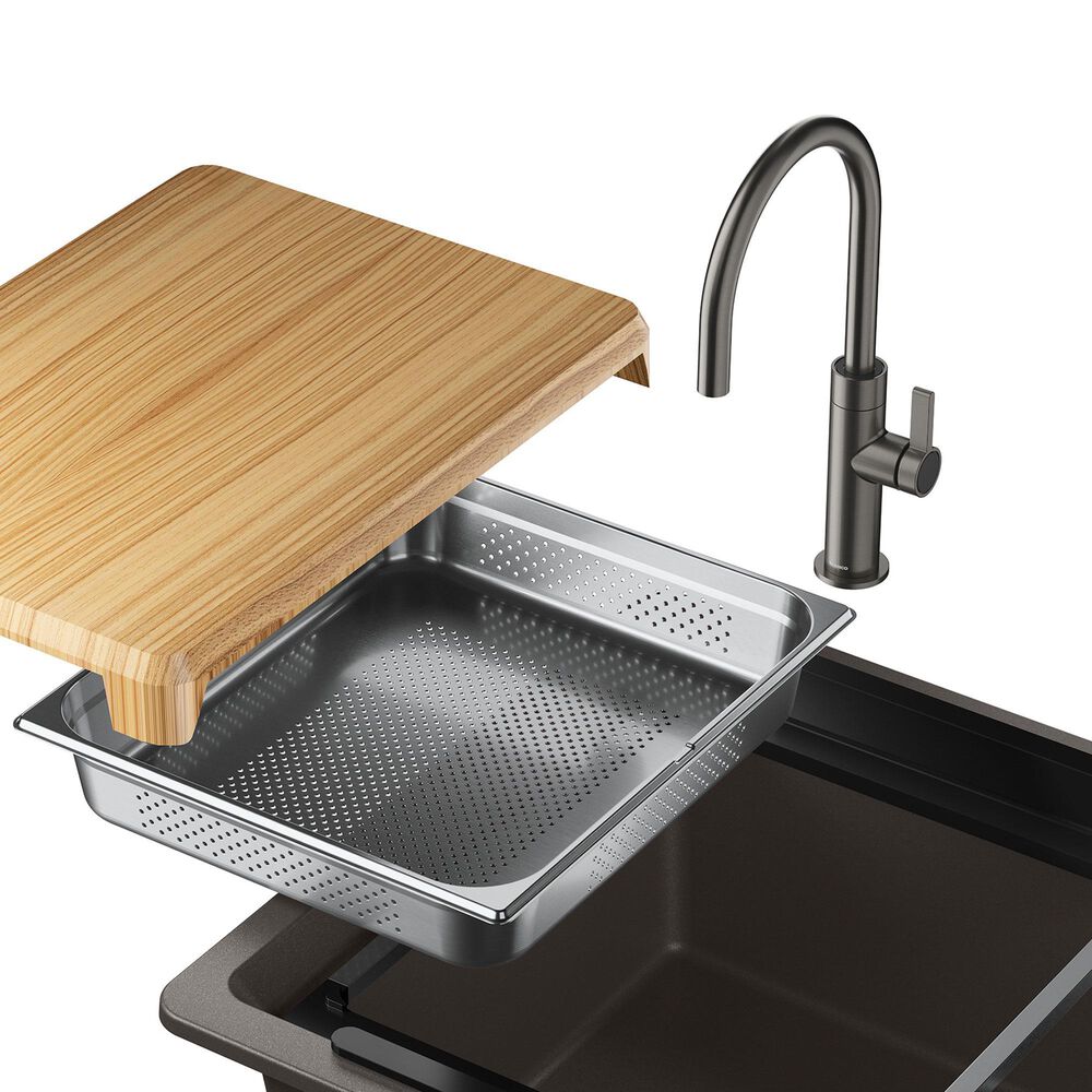 Blanco Inteos 39&quot; Undermount Single Bowl Kitchen Sink in Volcano Gray, , large
