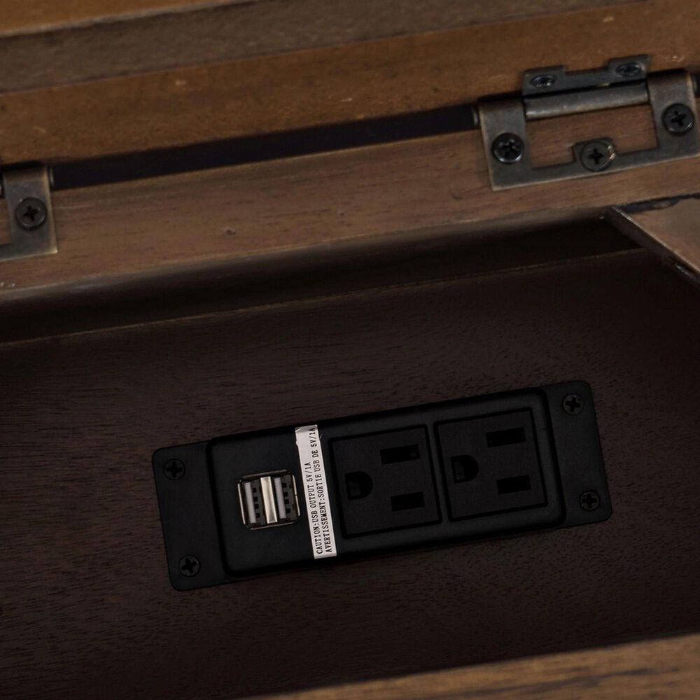 Waltham Bakersfield Power Chair Side Table in Brown, , large