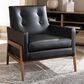 Baxton Studio Perris Lounge Chair in Black, , large