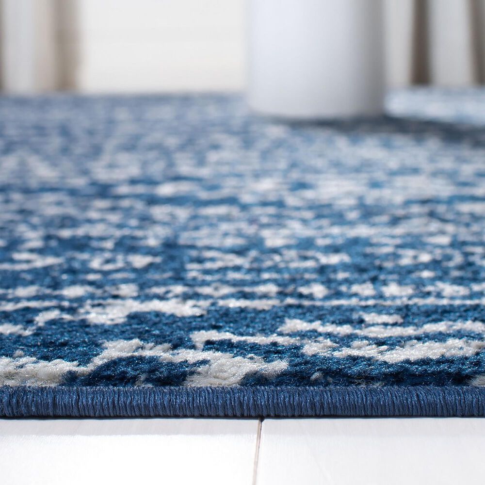 Safavieh Tulum Bohemian 5&#39; Square Navy and Ivory Area Rug, , large