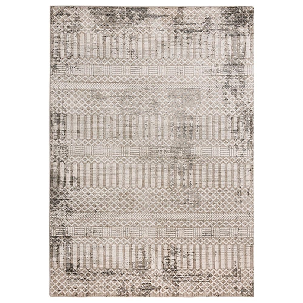 RIZZY Calabria 6"7" x 9"6" Neutral and Brown Area Rug, , large