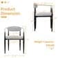 Morden Fort Modern Boucle Arm Chair with Grey Cushion in Black and Gold (Set of 2), , large