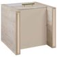 Steve Silver Garland End Table in Washed Parchment and Clear, , large