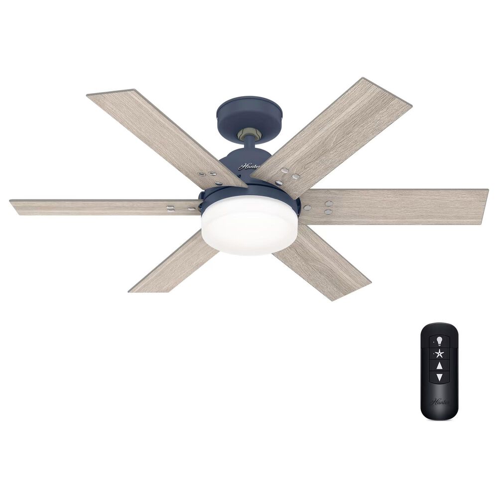 Hunter Pacer 44&quot; Ceiling Fan with LED Lights in Indigo Blue, , large
