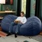 Jaxx Grand Lounger 7" Bean Bag Sofa in Navy, , large