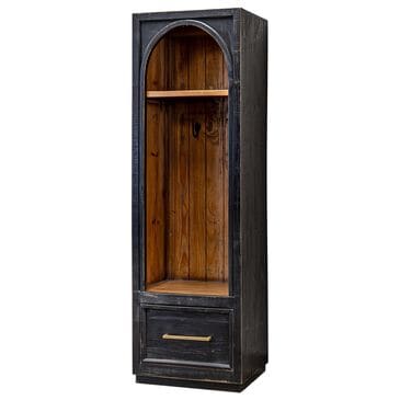 Ardent Home Frisco Narrow Hall Tree in Sanded Black and Caramel Interior, , large