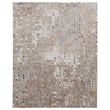 Feizy Rugs Laina Geometric 4" x 6" Beige and Gray Area Rug, , large