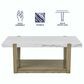 Steve Silver Perth Rectangular Cocktail Table with Casters in White and Weathered Sand, , large