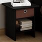 HOMLUX 1-Drawer Modern Nightstand with Open Shelf in Americano and Medium Brown, , large