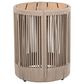 Hearth and Haven 2-Piece Outdoor Coffee Table and Side Table Set with Woven Rope Design in Beige and Teak, , large