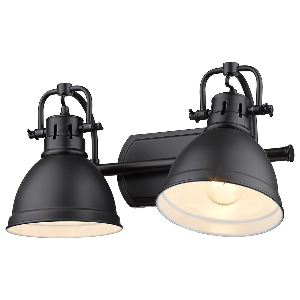Golden Lighting Duncan 2-Light Bath Vanity in Matte Black, , large