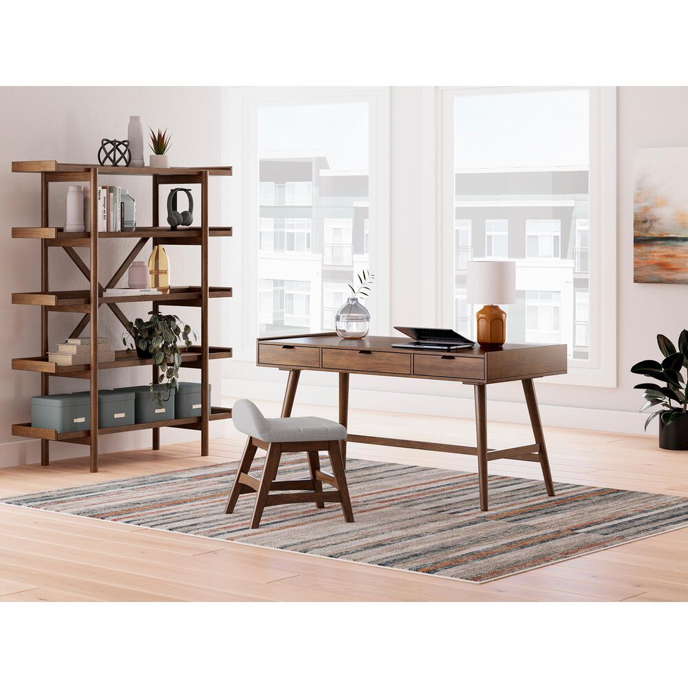 Ashley Lyncott 70" Bookcase in Brown, , large
