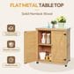Hearth and Haven Outdoor Wooden Storage Cabinet with Metal Top and Adjustable Protective Footpad in Light Brown, , large