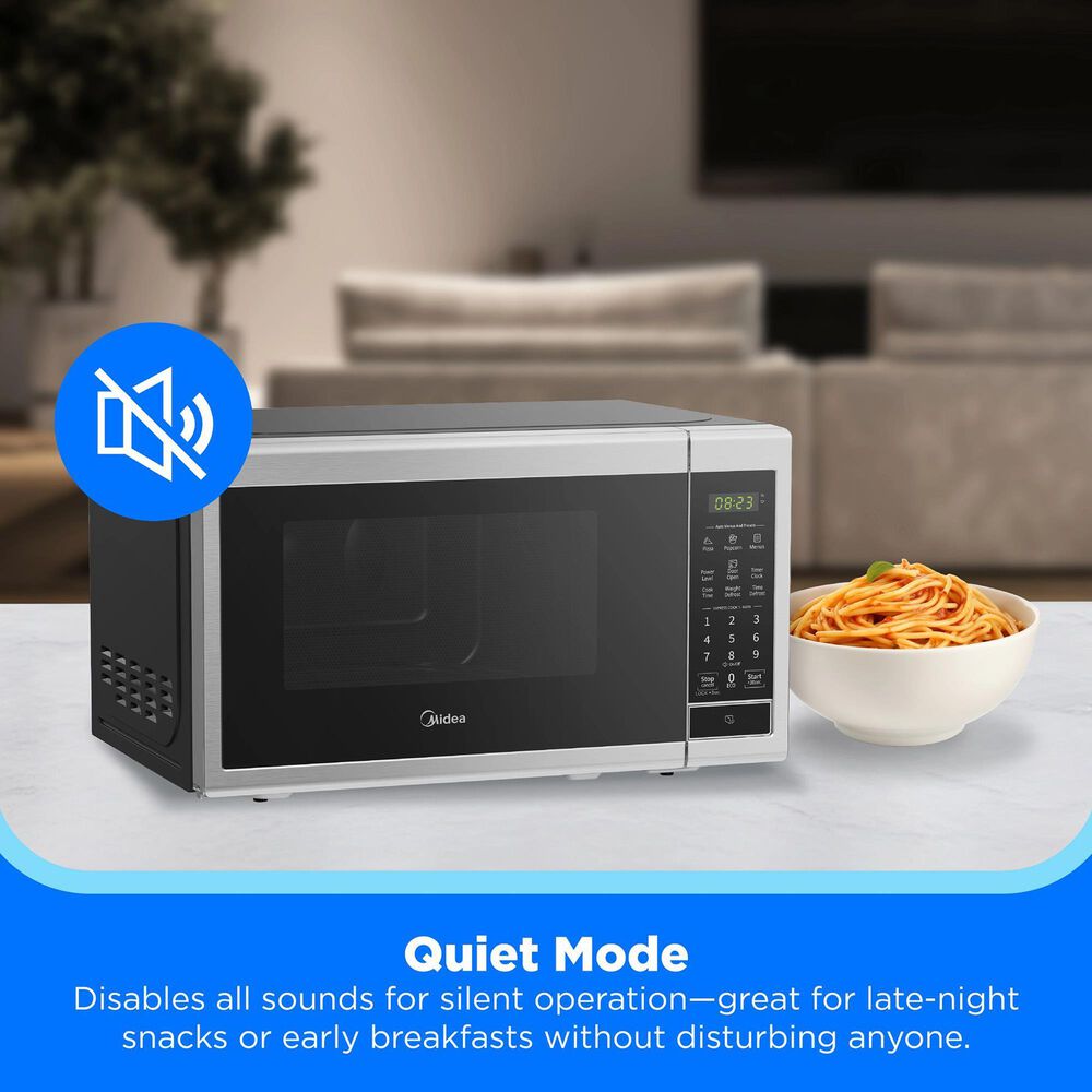 Midea 0.7 Cu. Ft. Countertop Microwave Oven in Stainless Steel, , large