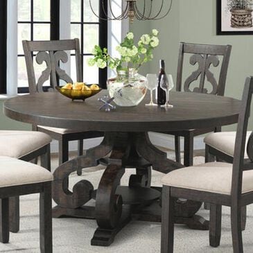 Nineteen37 Stone 60" Round Table in Dark Ash - Table Only, , large