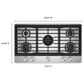 KitchenAid 36" Gas Cooktop with 5 Burners and Integrated Wok Grate in Stainless Steel, , large