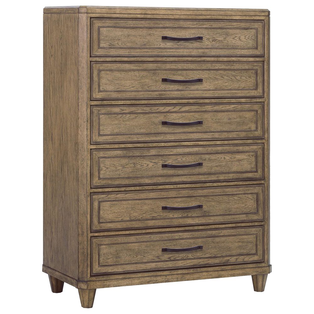 Chapel Hill Anthology 6 Drawer Chest in Brown Oak and Walnut, , large