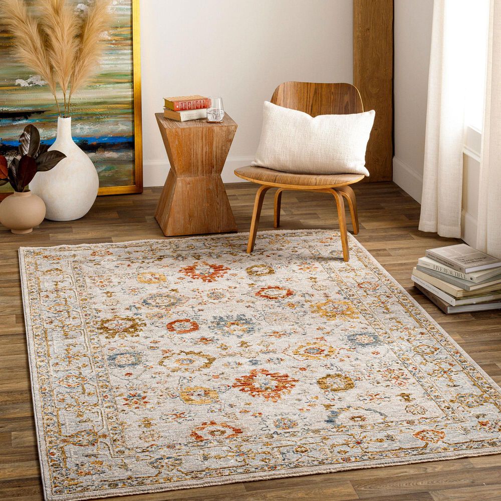 Surya Reina Light Gray, Cream, Denim, Rust, Mustard, Olive and Tan 10&#39; x 13&#39;11&quot; Area Rug, , large