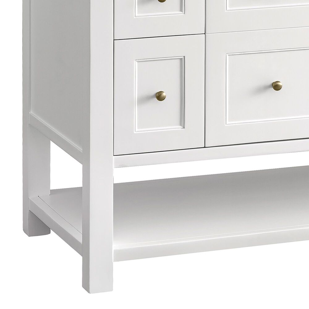 James Martin Vanities Breckenridge 72" Double Bathroom Vanity in Bright White with 3 cm Eternal Jasmine Pearl Silestone Top, Rectangular Sinks and FreePower Wireless Charger, , large