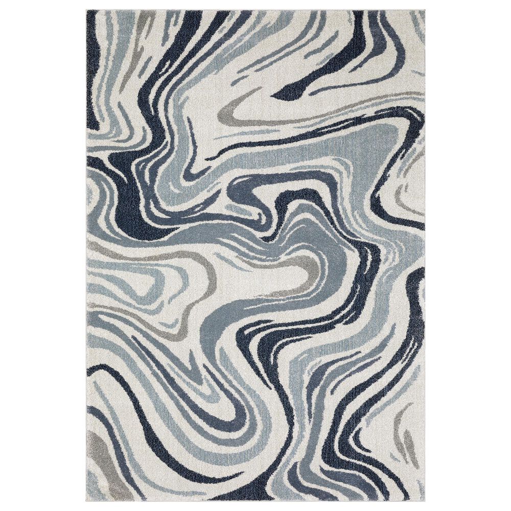 ROW by Oriental Weavers Gemma Blue and Grey 7"10" x 10" Area Rug, , large