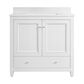 37B Claudine 36" Single Bathroom Vanity in Bright White with Glossy White Composite Stone Top and Backsplash, , large