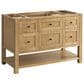 James Martin Vanities Breckenridge 48" Single Bathroom Vanity in Light Natural Oak with 3 cm Victorian Silver Quartz Top and Rectangular Sink, , large