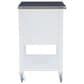 Linon Home Decor Robbin Kitchen Cart in White and Stainless Steel, , large