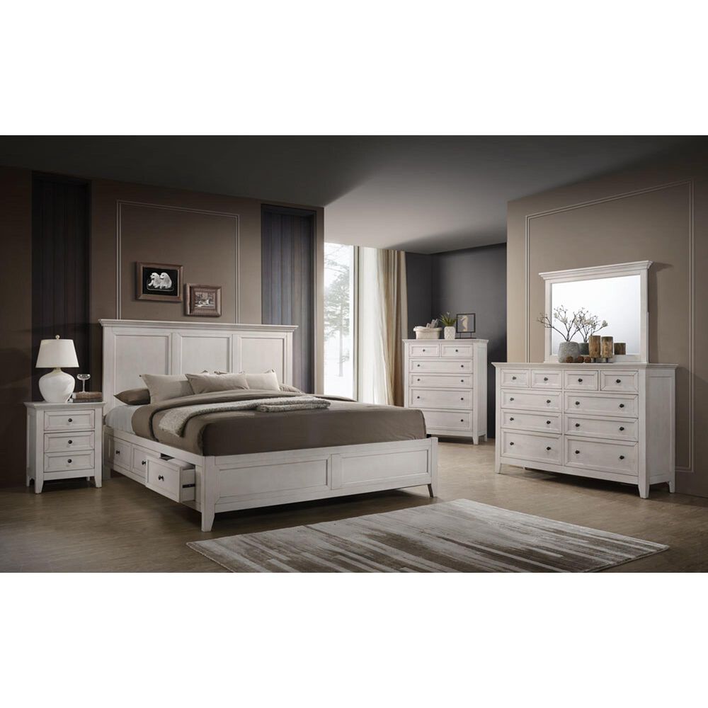 Hawthorne Furniture San Mateo Dresser Mirror in Rustic White, , large
