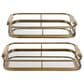 Uttermost Rosea Trays in Brushed Gold (Set of 2), , large