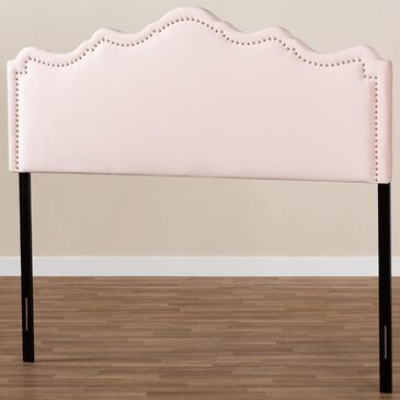 Baxton Studio Nadeen Full Upholstered Headboard in Pink, , large