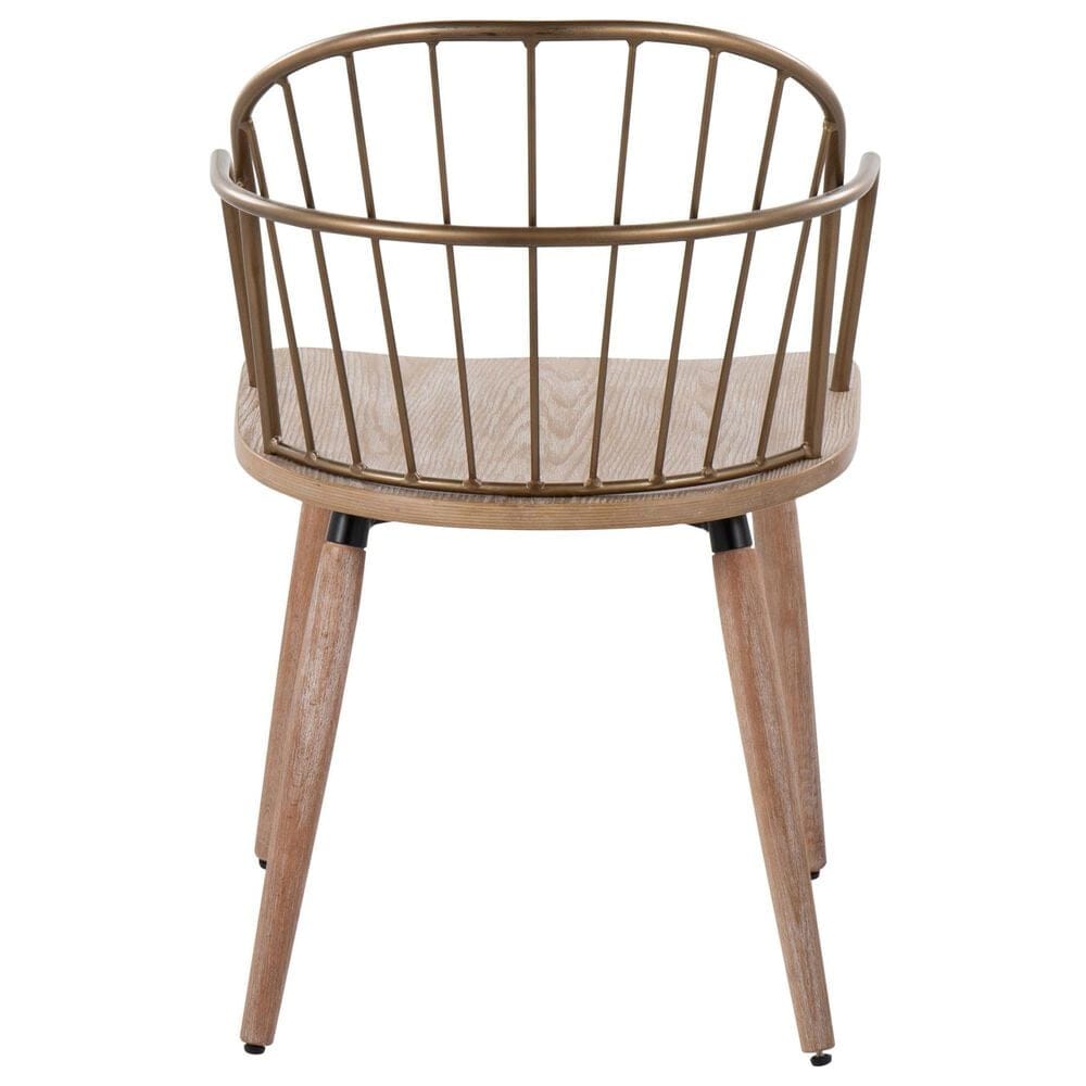 Lumisource Riley industrial Chair in Whitewashed Wood and Antique Copper Metal By LumiSource., , large