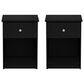HOMLUX 1-Drawer Modern Nightstand with Knob Handle in Black Oak (Set of 2), , large
