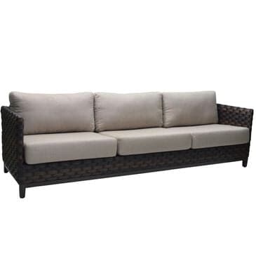 Plank and Hide Nevis Patio Sofa in Espresso and Hang Ten Taupe, , large