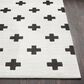 Surya Moroccan Shag MCS-2306 5"3" x 7"3" Black and White Area Rug, , large